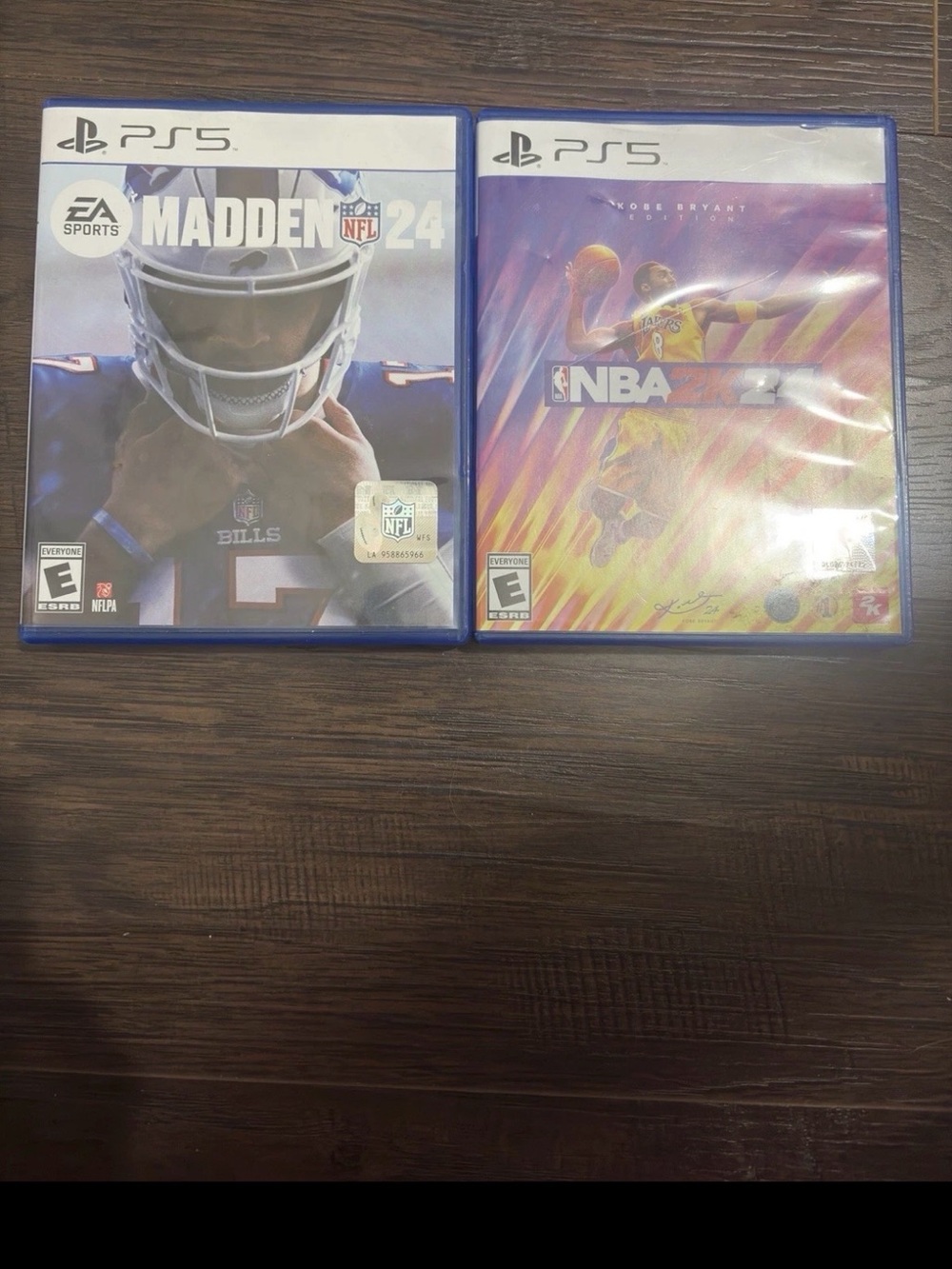 Madden NFL 24 & NBA 2K PS5 Game Case Duo - Blue Cases, Multicolor Covers